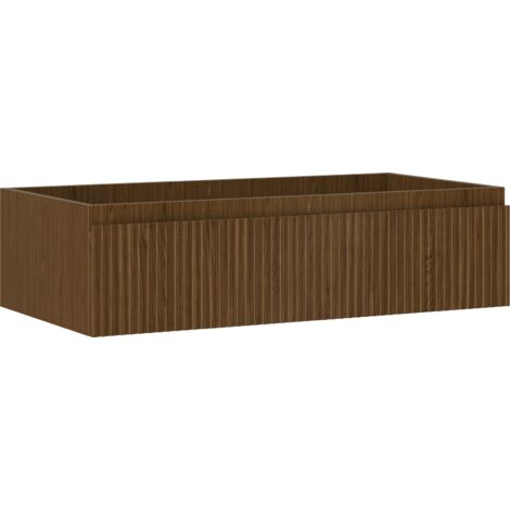 Mexen Rivel meuble de salle de bain sous lavabo 90 cm, 1 tiroir, rainuré, noyer - 91A20-09023-1-BF86