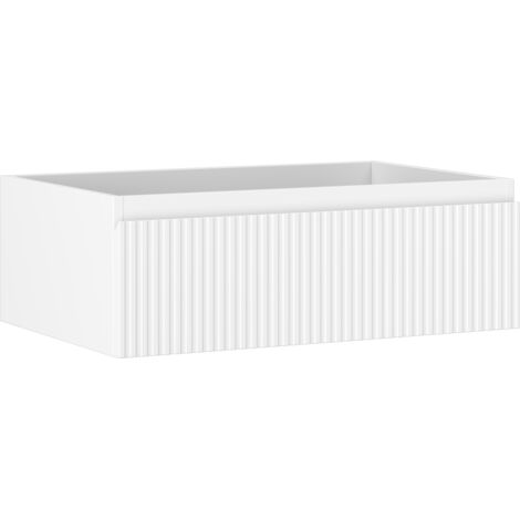 Mexen Rivel meuble de salle de bain sous-vasque 70 cm, 1 tiroir, rainuré, blanc mat - 91A20-07023-1-BF01
