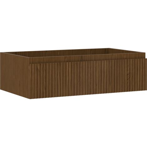 Mexen Rivel meuble de salle de bain sous vasque 80 cm, 1 tiroir, rainuré, noyer - 91A20-08023-1-BF86