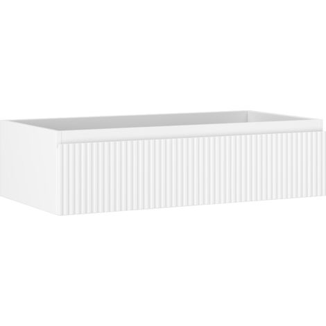 Mexen Rivel meuble de salle de bain sous-vasque 90 cm, 1 tiroir, cannelure, blanc mat - 91A20-09023-1-BF01