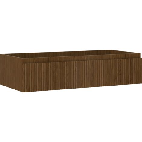 Mexen Rivel meuble de salle de bains sous lavabo 100 cm, 1 tiroir, rainuré, noyer - 91A20-10023-1-BF86