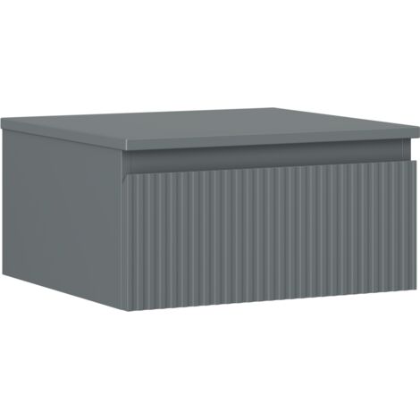 Mexen Rivel meuble de salle de bains sous lavabo 50 cm avec plateau, 1 tiroir, rainuré, graphite mat - 91A20-05023-1-BFC66