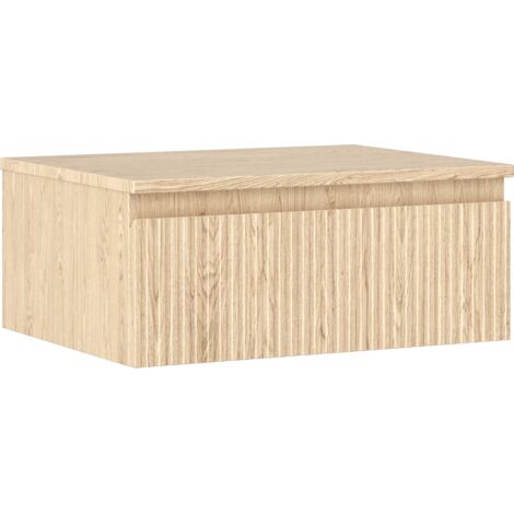 Mexen Rivel meuble de salle de bains sous-lavabo 60 cm avec plateau, 1 tiroir, rainuré, chêne - 91A20-06023-1-BFC81