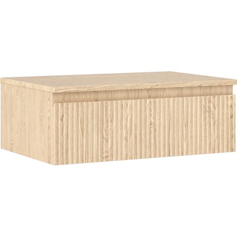 Mexen Rivel meuble de salle de bains sous-vasque 70 cm avec plateau, 1 tiroir, rainuré, chêne - 91A20-07023-1-BFC81