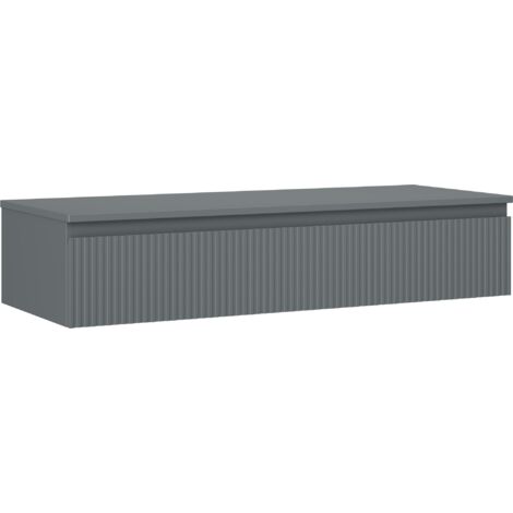 Mexen Rivel mobile bagno sottolavabo 120 cm con piano, 1 cassetto, scanalato, grafite opaco - 91A20-12023-1-BFC66