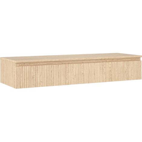 Mexen Rivel mobile bagno sottolavabo 140 cm con piano, 1 cassetto, scanalato, rovere - 91A20-14023-1-BFC81