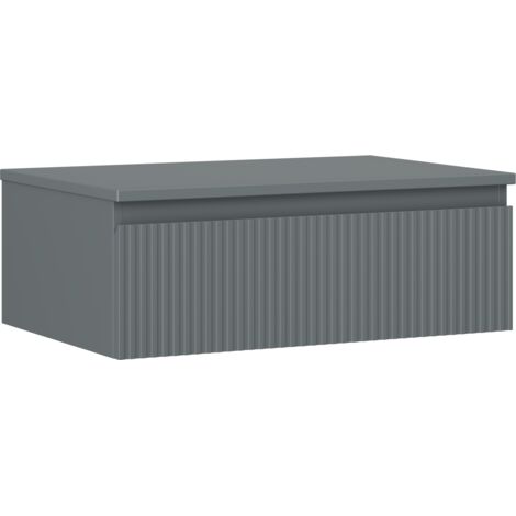Mexen Rivel mobile bagno sottolavabo 70 cm con piano, 1 cassetto, scanalato, grafite opaco - 91A20-07023-1-BFC66