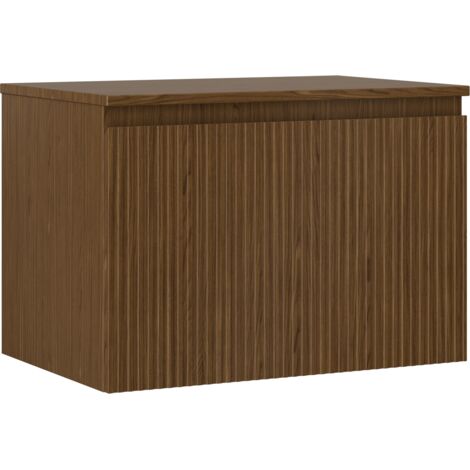 Mexen Rivel mobile bagno sottolavabo 70 cm con piano, 1 cassetto, scanalato, noce - 91A20-07047-1-BFC86