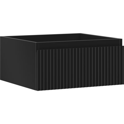 Mexen Rivel mobile da bagno per lavabo 50 cm, 1 cassetto, scanalato, nero opaco - 91A20-05023-1-BF71