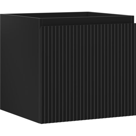 Mexen Rivel mobile da bagno sotto lavabo 50 cm, 1 cassetto, scanalato, nero opaco - 91A20-05047-1-BF71