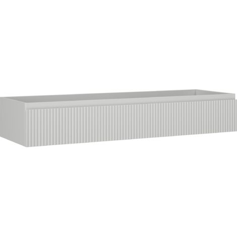 Mexen Rivel mobile da bagno sottolavabo 140 cm, 1 cassetto, scanalato, grigio opaco - 91A20-14023-1-BF62