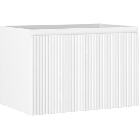 Mexen Rivel mobiletto da bagno sotto-lavabo 70 cm, 1 cassetto, scanalato, bianco opaco - 91A20-07047-1-BF01