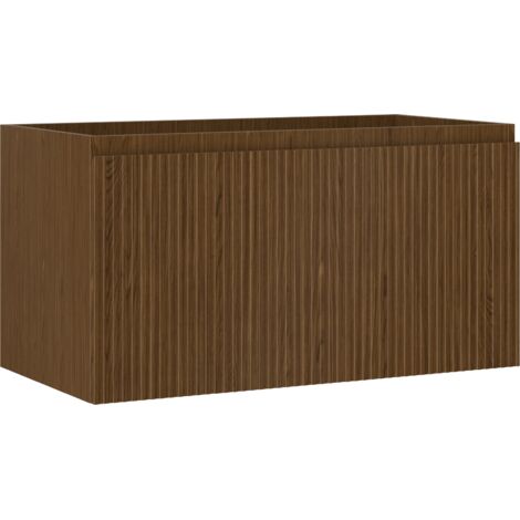 Mexen Rivel mobiletto da bagno sotto lavabo 90 cm, 1 cassetto, scanalato, noce - 91A20-09047-1-BF86