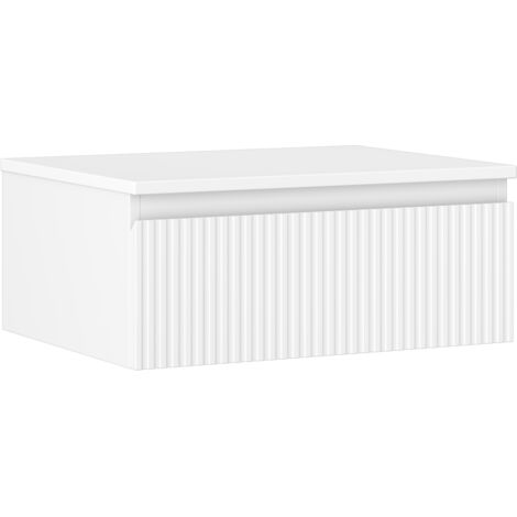 Mexen Rivel mobiletto da bagno sottolavabo 60 cm con piano, 1 cassetto, scanalato, bianco opaco - 91A20-06023-1-BFC01