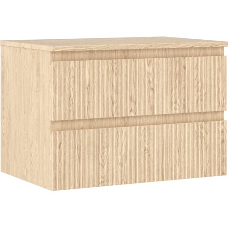 Mexen Rivel mobiletto da bagno sottolavabo 70 cm con piano, 2 cassetti, scanalato, rovere - 91A20-07047-2-BFFC81