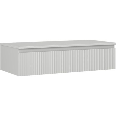 Mexen Rivel mueble de ba帽o bajo lavabo 100 cm con encimera, 1 caj贸n, ranurado, gris mate - 91A20-10023-1-BFC62