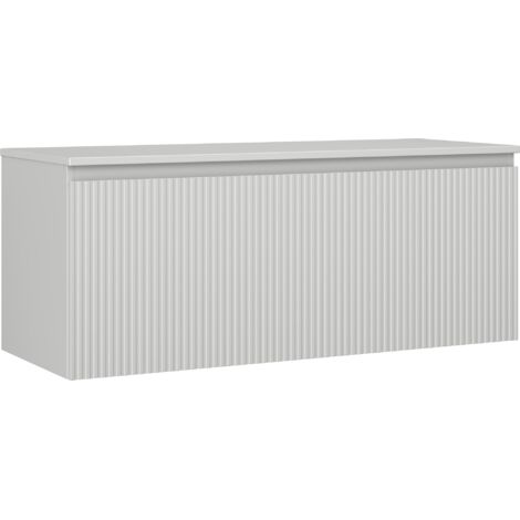 Mexen Rivel mueble de ba帽o bajo lavabo 120 cm con encimera, 1 caj贸n, ranurado, gris mate - 91A20-12047-1-BFC62