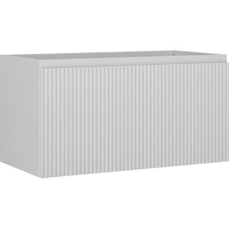 Mexen Rivel mueble de ba帽o bajo lavabo de 90 cm, 1 caj贸n, ranurado, gris mate - 91A20-09047-1-BF62