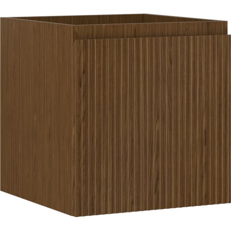 Mexen Rivel mueble de ba帽o para lavabo 45 cm, 1 caj贸n, ranurado, nogal - 91A20-04547-1-BF86