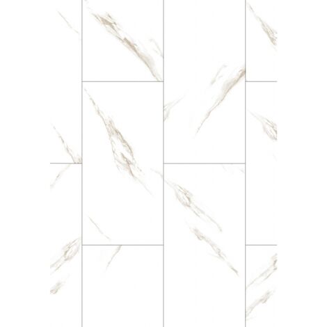Mexen River White paneles de vinilo 610 x 305 mm LVT Dryback 2,5 mm, base de PVC, 4 V-Fuga, Jazz White - F1450-0610-305-255-4V1