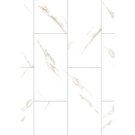 Mexen River White pannelli in vinile 610 x 305 mm SPC 6,5 mm, sottostrato IXPE 1,5 mm, 4 V-Fuga, Jazz White - F1150-0610-305-50