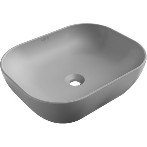 Mexen Rosa Lavabo da Appoggio 50 x 40 cm Grigio Chiaro Opaco - 21095061