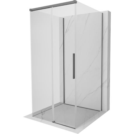 Mexen Rox-3S cabina doccia a 3 lati scorrevole 120 x 120 cm, trasparente, gun metal - 8C2-120-120-95-00-3S
