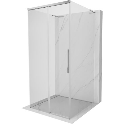 Mexen Rox-3S L cabina doccia scorrevole a 3 lati 90 x 90 cm, trasparente, cromo - 8C2L-090-090-01-00-3S