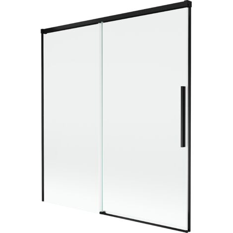 Mexen Rox Duschabtrennung 2-flügelig, verschiebbar 150 x 150 cm, transparent, schwarz - 8C9-150-001-70-00