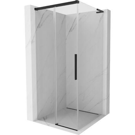 Mexen Rox L cabina doccia scorrevole 100 x 100 cm, trasparente, nera - 8C2L-100-100-70-00