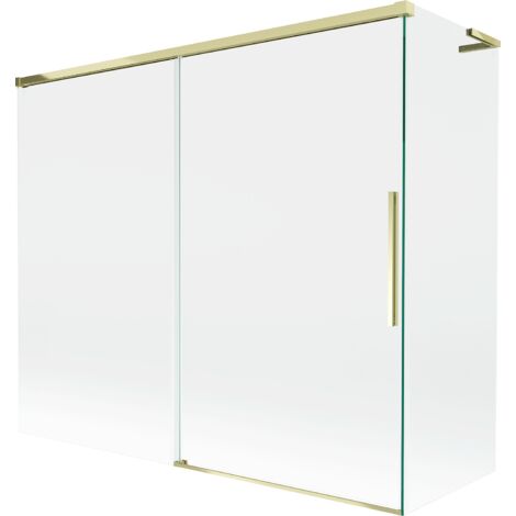 Mexen Rox L pare-douche de baignoire à 2 volets coulissants 180 + 90 x 150 cm, transparent, doré - 8C9L-180-090-50-00
