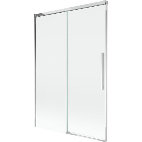 Mexen Rox mampara de ba帽o de 2 hojas correderas 120 x 150 cm, transparente, cromo - 8C9-120-001-01-00