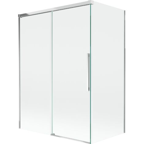 Mexen Rox mampara de ducha corredera de 2 paneles 120 + 70 x 150 cm, transparente, cromo - 8C9-120-070-01-00