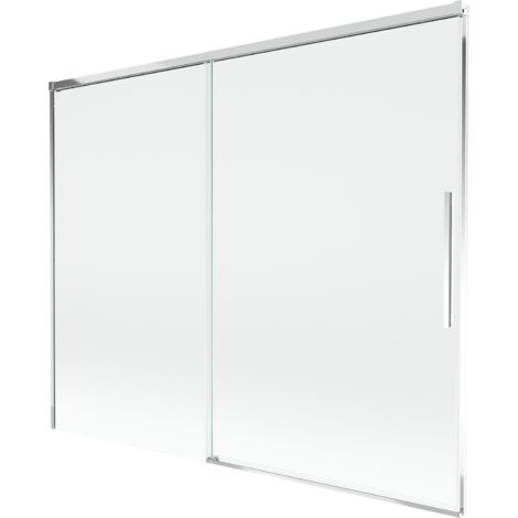 Mexen Rox mampara de ducha corrediza de 2 hojas 190 x 150 cm, transparente, cromo - 8C9-190-001-01-00