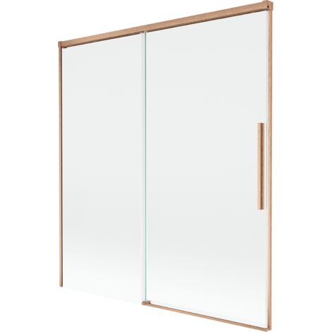 Mexen Rox paratia doccia 2 ante scorrevoli 150 x 150 cm, trasparente, rame spazzolato - 8C9-150-001-65-00