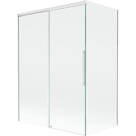 Mexen Rox paravent de baignoire coulissant à 2 panneaux 120 + 70 x 150 cm, transparent, blanc - 8C9-120-070-20-00