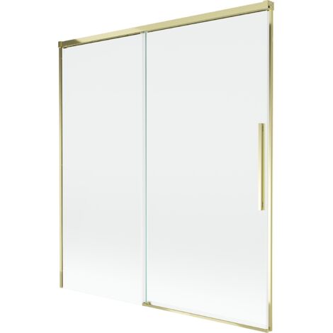 Mexen Rox paravent de douche 2 vantaux coulissants 150 x 150 cm, transparent, doré - 8C9-150-001-50-00