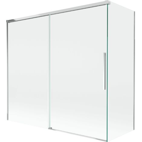 Mexen Rox paravento da vasca scorrevole a 2 ante 170 + 80 x 150 cm, trasparente, cromo - 8C9-170-080-01-00