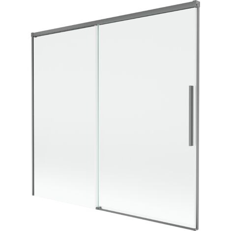 Mexen Rox paravento per doccia a 2 ante scorrevole 170 x 150 cm, trasparente, gun metal - 8C9-170-001-95-00