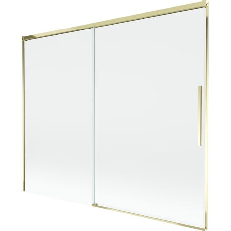 Mexen Rox paravento per doccia a 2 ante scorrevole 190 x 150 cm, trasparente, dorato - 8C9-190-001-50-00