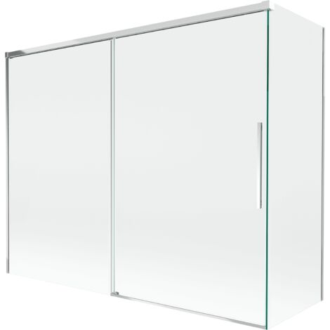 Mexen Rox paroi de douche 2 volets coulissante 190 + 80 x 150 cm, transparent, chrome - 8C9-190-080-01-00