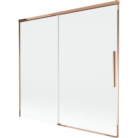 Mexen Rox paroi de douche à deux volets coulissante 170 x 150 cm, transparent, or rose - 8C9-170-001-60-00
