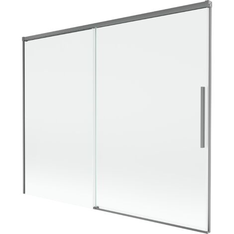 Mexen Rox paroi de douche à deux volets coulissante 190 x 150 cm, transparent, gun metal - 8C9-190-001-95-00