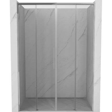 Mexen Rox porta doccia scorrevole 150 cm, trasparente, cromo - 8C2-150-002-01-00