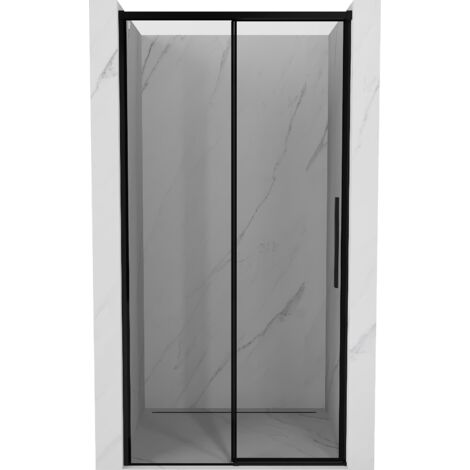 Mexen Rox porta doccia scorrevole sinistra 105 cm, cornice nera, nero - 8C2-105-000-70-70-L