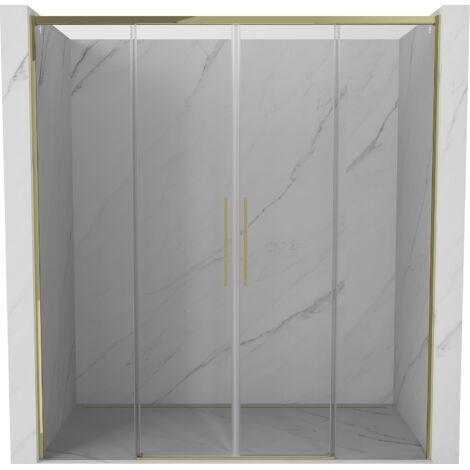 Mexen Rox porte de douche coulissante 200 cm, transparent, doré - 8C2-200-002-50-00