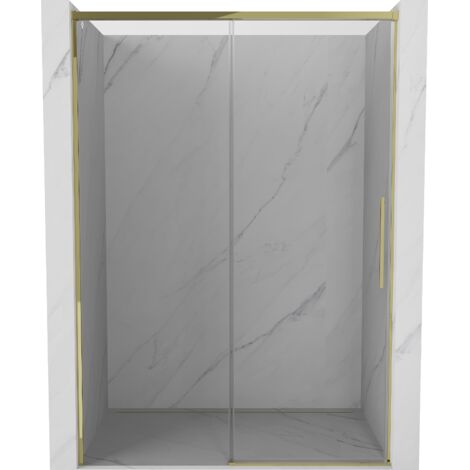 Mexen Rox puerta de ducha corredera de 160 cm, transparente, dorado - 8C2-160-000-50-00