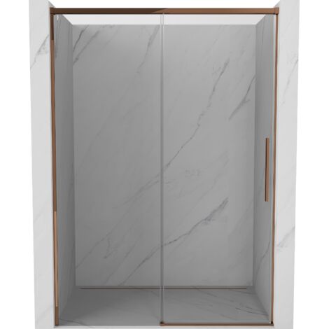 Mexen Rox puerta de ducha corredera de 160 cm, transparente, oro rosa - 8C2-160-000-60-00
