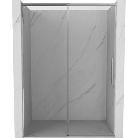 Mexen Rox puertas de ducha correderas 140 cm, transparente, cromo - 8C2-140-000-01-00