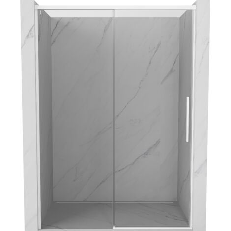 Mexen Rox puertas de ducha correderas 145 cm, transparente, blanco - 8C2-145-000-20-00